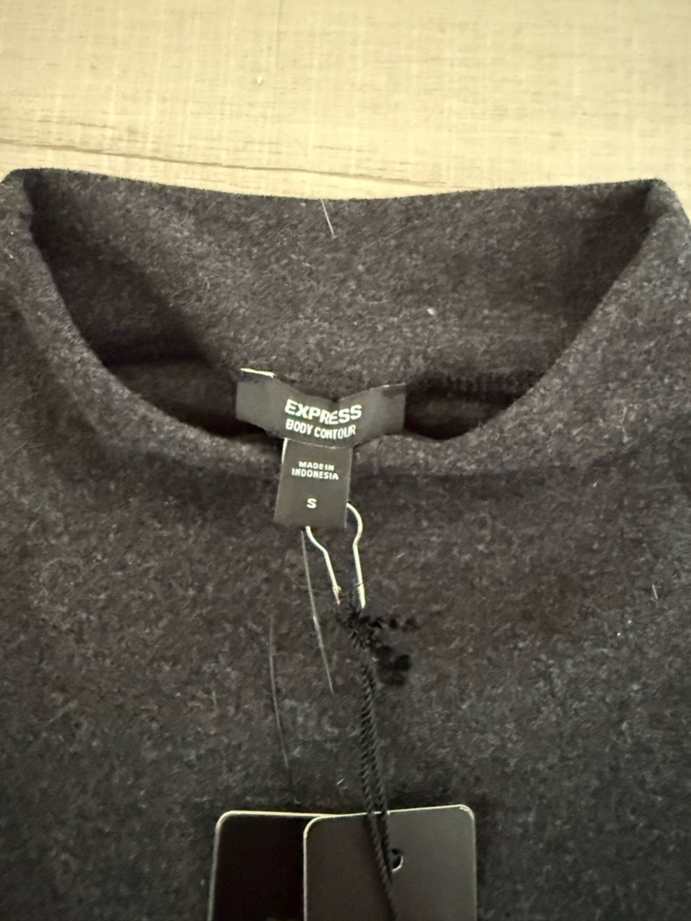 Express Black Mock Neck Bodysuit - Picture 2 of 4